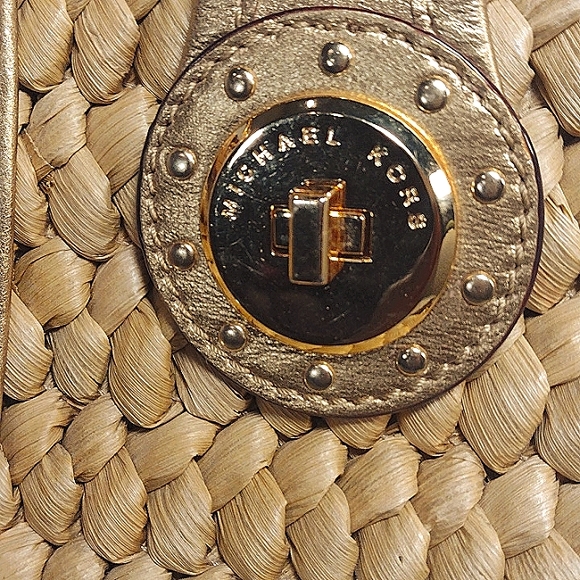 MICHAEL Michael Kors Wicker & leather Studded Sachel - Picture 3 of 16